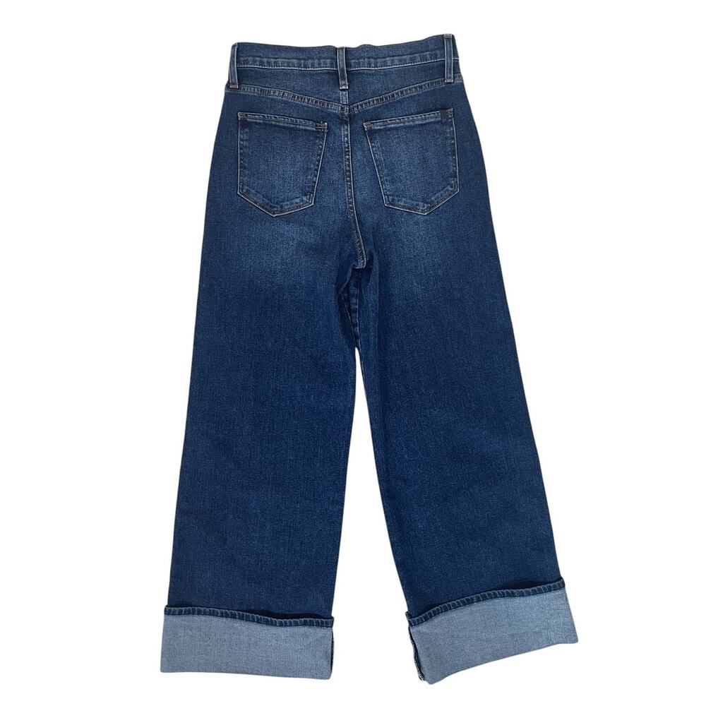 Joe's Jeans The Trixie High Rise Wide Leg Cuffed Trouser Jean Indigo Sz 27 Chic - Picture 6 of 16